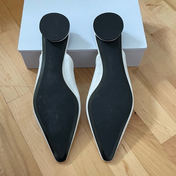 💜 2 for $40 !💜 Zara White Leather Mules - Picture 6 of 7